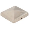 Bouchons de poteau de clôture pyramidaux 6 pcs Inox 101x101 mm 