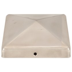 Bouchons de poteau de clôture pyramidaux 6 pcs Inox 101x101 mm 