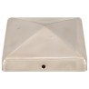 Bouchons de poteau de clôture pyramidaux 6 pcs Inox 101x101 mm 