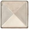 Bouchons de poteau de clôture pyramidaux 6 pcs Inox 101x101 mm 