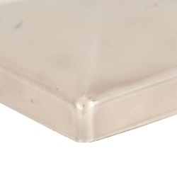 Bouchons de poteau de clôture pyramidaux 6 pcs Inox 101x101 mm 