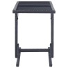 Table de jardin Noir 110x53x72 cm Verre et résine tressée 