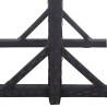 Table de jardin Noir 110x53x72 cm Verre et résine tressée 