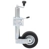 Roue cric de remorque avec pince fendue 60 mm acier galvanisé 