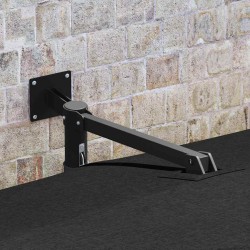 Parasol de Jardin Murale Noir 247 cm 