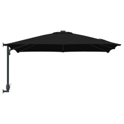 Parasol de Jardin Murale Noir 247 cm 