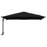 Parasol de Jardin Murale Noir 247 cm 