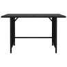 Table à manger de jardin Noir 110x70x65 cm Résine tressée 
