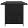 Table à manger de jardin Noir 110x70x65 cm Résine tressée 