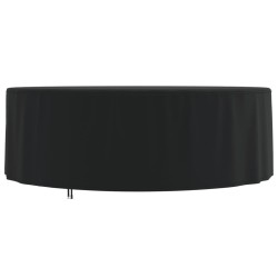 Housse de salon de jardin rond noir Ø 244x71 cm oxford 420D 
