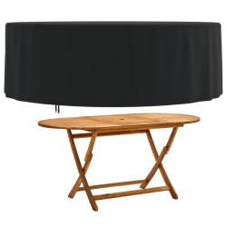 Housse de salon de jardin rond noir Ø 244x71 cm oxford 420D 