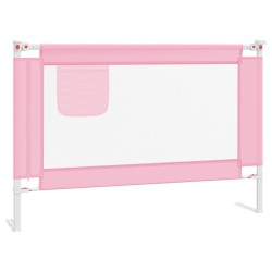 Barrière de sécurité de lit d'enfant Rose 100x25 cm Tissu 