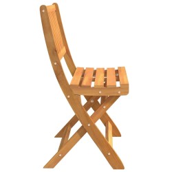 Banc de jardin pliant 80x46x85 cm en bois massif d'acacia 