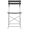 Chaises de jardin pliantes 2 pcs anthracite en acier 