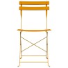 Chaises de jardin pliantes 2 pcs Jaune moutarde Acier 