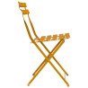 Chaises de jardin pliantes 2 pcs Jaune moutarde Acier 
