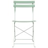 Chaises de jardin pliantes 2 pcs menthe claire en acier 
