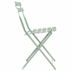 Chaises de jardin pliantes 2 pcs menthe claire en acier 