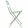 Chaises de jardin pliantes 2 pcs menthe claire en acier 