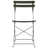 Chaises de jardin pliantes 2 pcs Vert foncé Acier 