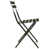 Chaises de jardin pliantes 2 pcs Vert foncé Acier 
