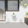 Chaises de jardin pliantes 2 pièces blanches en acier 