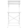 Chaises de jardin pliantes 2 pièces blanches en acier 