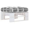 Pouf palette de jardin Bois de pin imprégné de blanc 