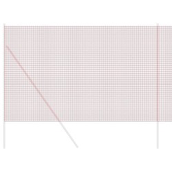 Clôture en fil soudé rouge 1,5 x 25 m en acier 