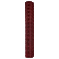 Clôture en fil soudé rouge 1,5 x 25 m en acier 