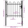 Portail simple avec haut arrondi 100 x 75 cm 