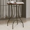 Table de bistro mosaïque terre cuite blanc Ø50x70 cm céramique 