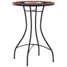 Table de bistro mosaïque terre cuite blanc Ø50x70 cm céramique 