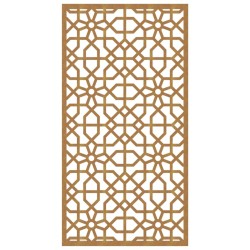 Décoration murale jardin 105x55cm acier corten design mauresque 