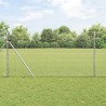 Kit de poteaux de clôture Set de 2 Acier galvanisé 10 x 1 m 