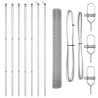 Kit de poteaux de clôture Set de 2 Acier galvanisé 10 x 1 m 