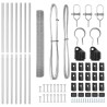 Kit de poteaux de clôture Set de 2 Acier galvanisé 10 x 1 m 