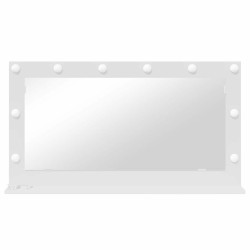 Miroir de maquillage avec lumières LED Blanc 100x55x18 cm 