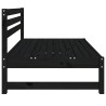 Canapé central de jardin noir 120x80 cm bois de pin massif 