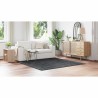 Tapis shaggy avec support en latex gris foncé 200x200 cm 