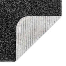Tapis shaggy avec support en latex gris foncé 200x200 cm 
