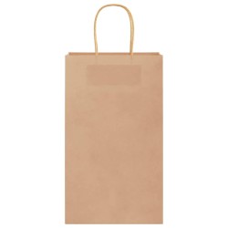 Sacs en papier 250 pcs avec poignées marron 21x11x36 cm 