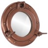 Miroir en forme de porthole mural Ø23 cm aluminium et verre 