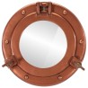 Miroir en forme de porthole mural Ø23 cm aluminium et verre 