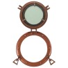 Miroir en forme de porthole mural Ø23 cm aluminium et verre 