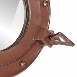 Miroir en forme de porthole mural Ø23 cm aluminium et verre 