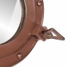 Miroir en forme de porthole mural Ø23 cm aluminium et verre 