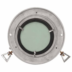Miroir en forme de hublot mural Ø23 cm aluminium et verre 