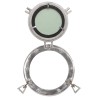 Miroir en forme de hublot mural Ø23 cm aluminium et verre 