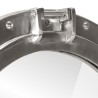 Miroir en forme de hublot mural Ø23 cm aluminium et verre 